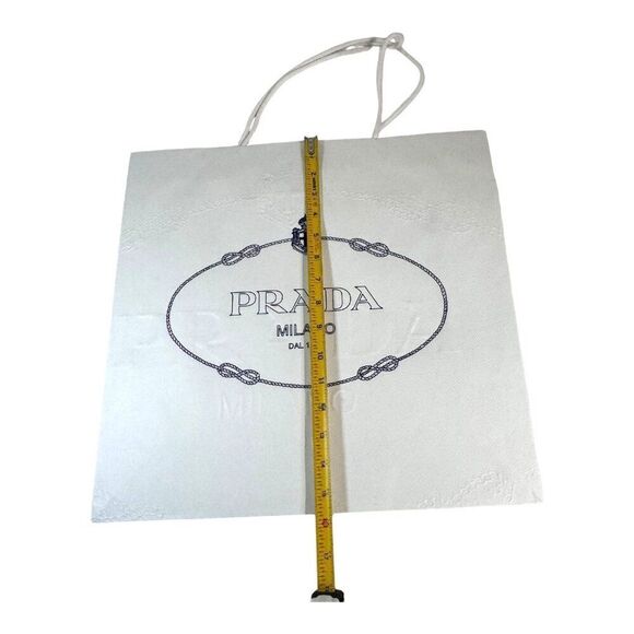 Prada Milano DAL 1913 White Shopping Bag 16X15 Luxury Tote Gift Bag Authentic - Picture 5 of 5